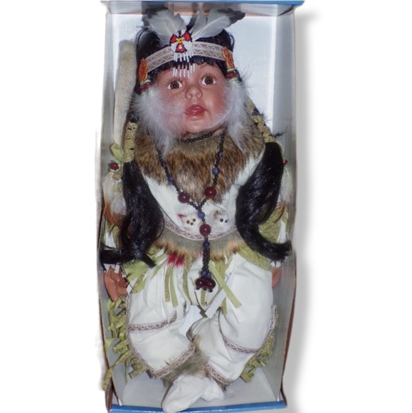 Royal Cathay Limited Edition Native American Porcelain Doll - 20" - Picture 1 of 8